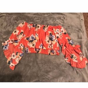 NWT Floral Crop Top